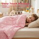 image 8 of Weighted Blanket Fluffy Quilted Pocket Throw with Non-Toxic Glass Beads Insomnia - Star Theme (Pastel Pink) | Multi