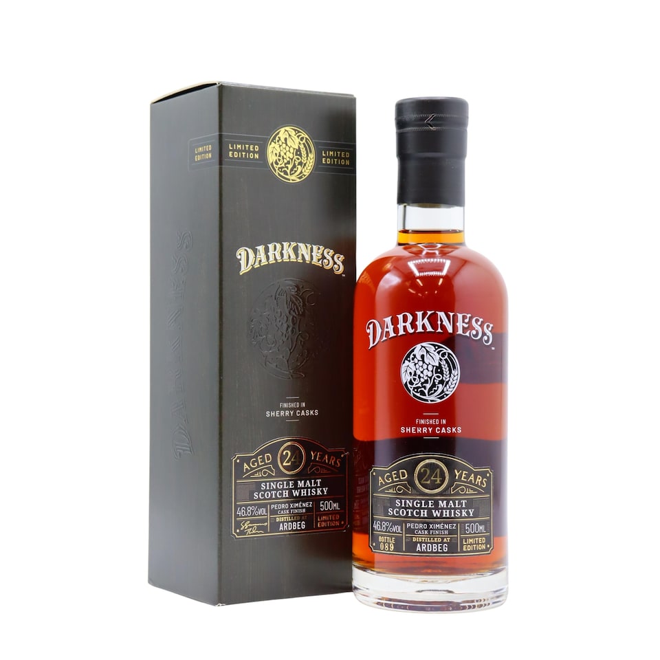 image 1 of Ardbeg - Darkness - Pedro Ximenex Sherry Cask Finish 24 year old Whisky | Multi | Peat, dark sugar, freshly ground espresso beans and tar | 1