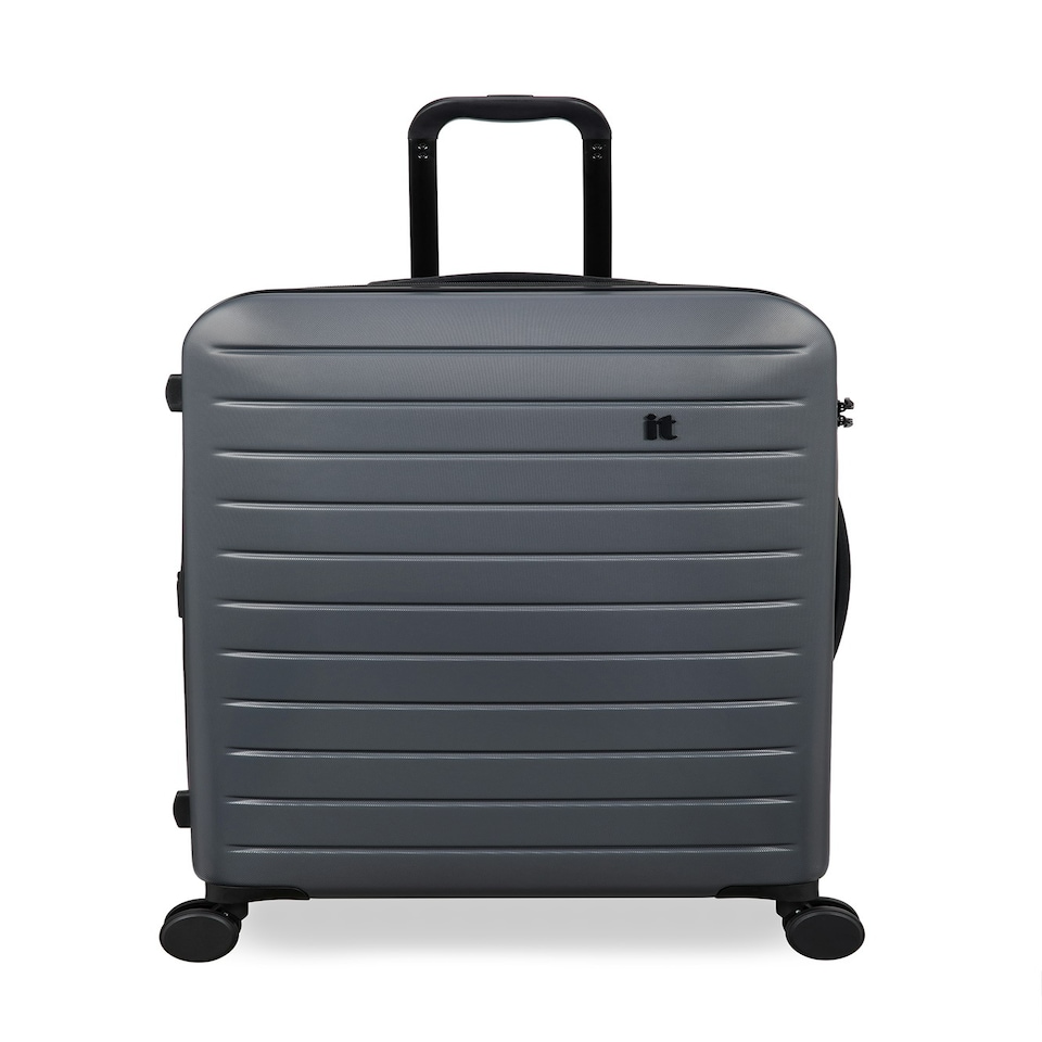 image 1 of IT Luggage Legion Asphalt Expandable Medium Suitcase with TSA Lock Grey | Medium