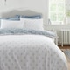image 1 of Bianca Esme Floral 200 Thread Count Cotton Reversible Duvet Cover Set White / Blue | Blue | White / Blue | Super King