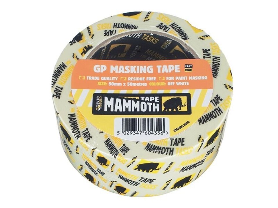 Everbuild Sika - Mammoth Retail Masking Tape 19mm x 50m