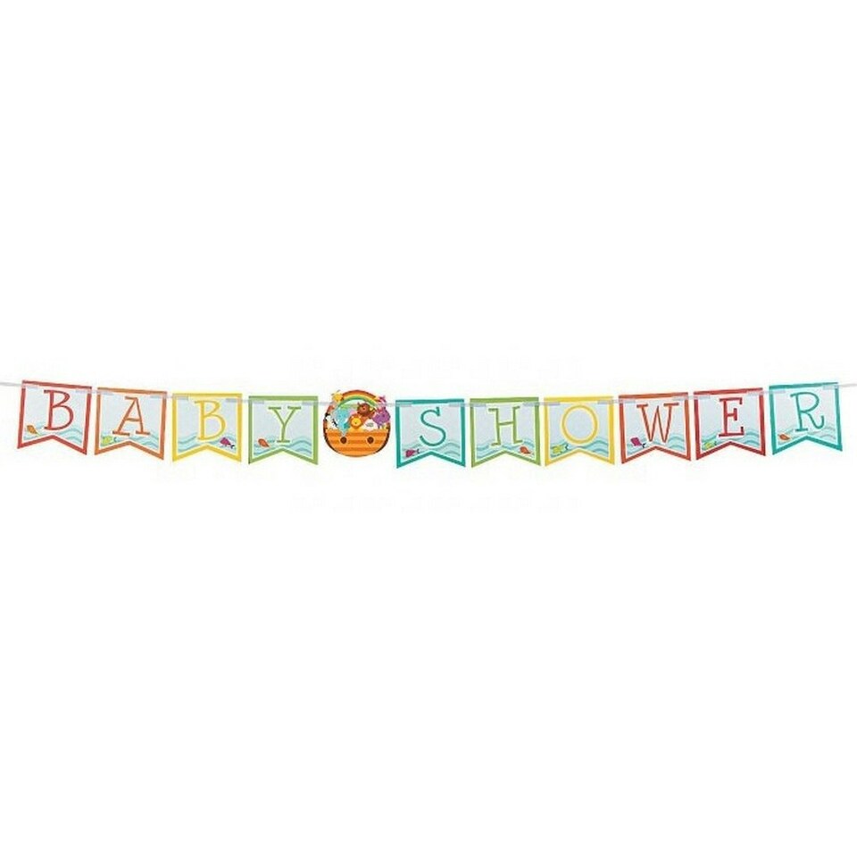 Creative Party Ribbon Noah´s Ark Baby Shower Banner - Multicoloured - One Size