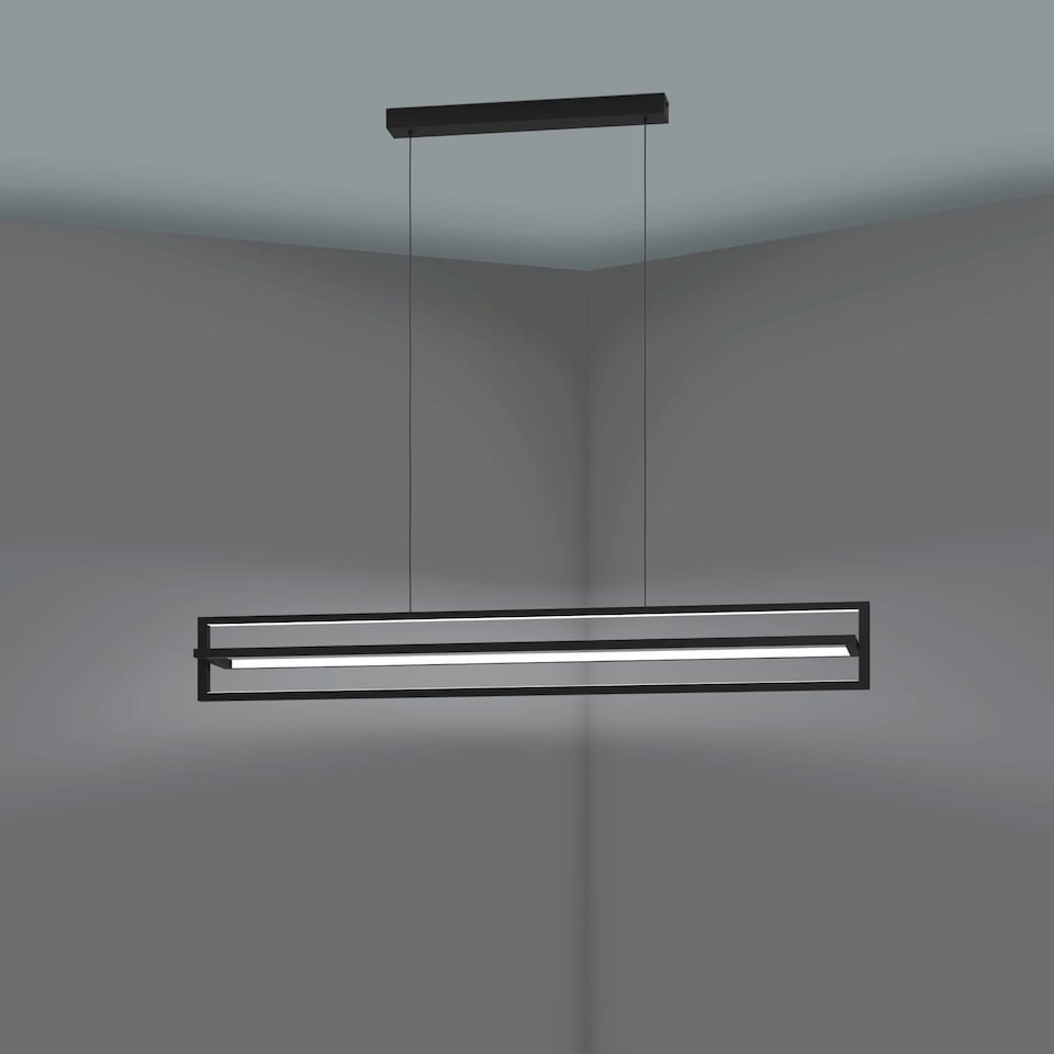image 1 of EGLO Siberia Modern Black Steel LED Pendant Light WBS Black