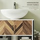 image 8 of HOMCOM Bathroom Under Sink Cabinet for Basin with or without Pedestal Cream White | Cream
