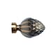 image 2 of 35mm Fixed Length Metal Curtain Pole Set Antique Brass Acorn Finial 210cm | Bronze | Bronze