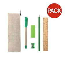 MidOcean Tekina Stationery Set (Pack of 6) - Beige - One Size Brown