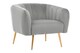 image 2 of Interiors by Premier Grey Velvet Chair with Gold Finish Legs, Back & Armrest Dining Chair, Easy to Clean Armchair