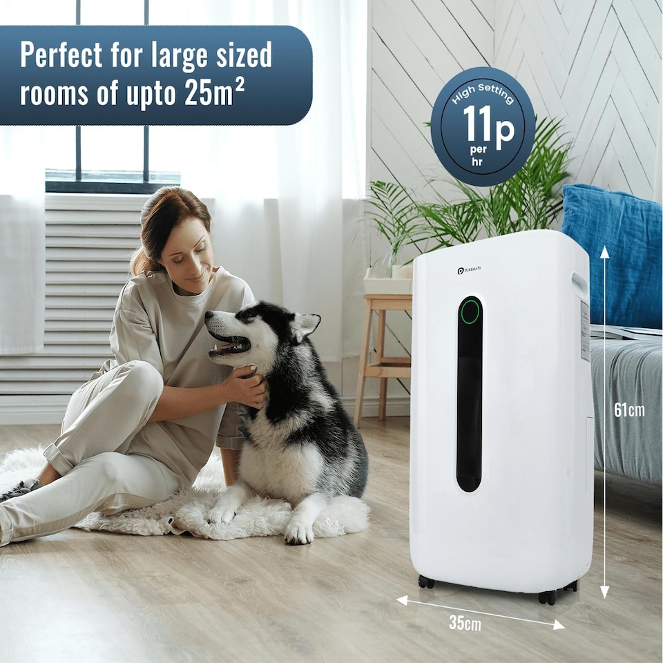 image 1 of 20 Litre Dehumidifier with air purifier Continuous Drainage Hose