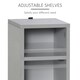 image 6 of HOMCOM Set of 2 CD Storage Units with Adjustable Shelves Grey