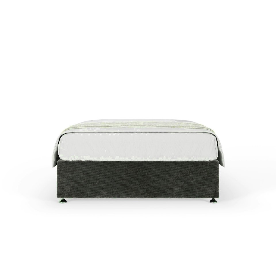 image 1 of Charcoal Chenille No Drawer Divan Base Super King