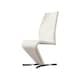 image 1 of Furniturebox 2x Willow White Faux Leather Chrome 'Z' Dining Chairs
