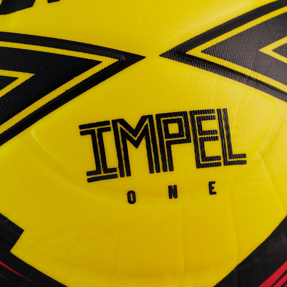 image 1 of Mitre Impel One Level Training Football Soccer Ball Fluo Yellow/Black/Red - Size 3