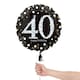 image 2 of Gold Sparkling 40th Birthday Round Foil Helium Balloon 46cm / 18 in