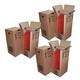 image 3 of 5 x Strong Double Wall Cardboard Wardrobe Boxes With Hanging Rails Brown