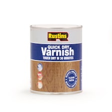 Rustins Quick Dry Varnish Satin Clear 1 Litre - AVSC1000 | Clear | 1l | 1