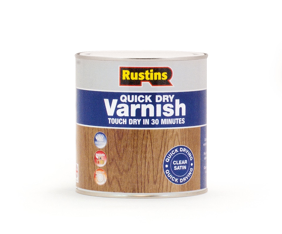 image 1 of Rustins Quick Dry Varnish Satin Clear 1 Litre - AVSC1000 | Clear | 1l | 1