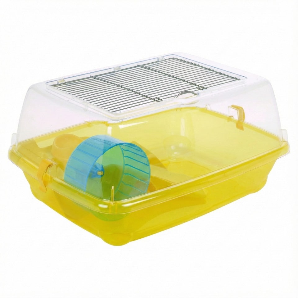 image 1 of Hamster Guinea Pig Pet Animal Terrarium Cage Play Wheel House Hutch Enclosure