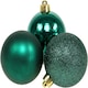 image 1 of 60mm/18Pcs Christmas Baubles Shatterproof Emerald Green,Tree Decorations