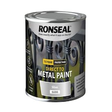 Ronseal - Direct to Metal Paint Silver Gloss 250ml