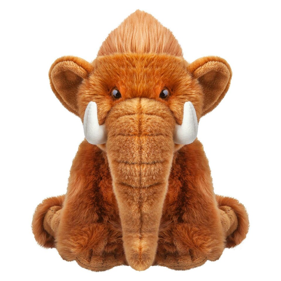 image 1 of Woolly Mammoth Soft Toy Cute Plushie Huggable Cuddly Stuffed Toy Gift 30cm Brown