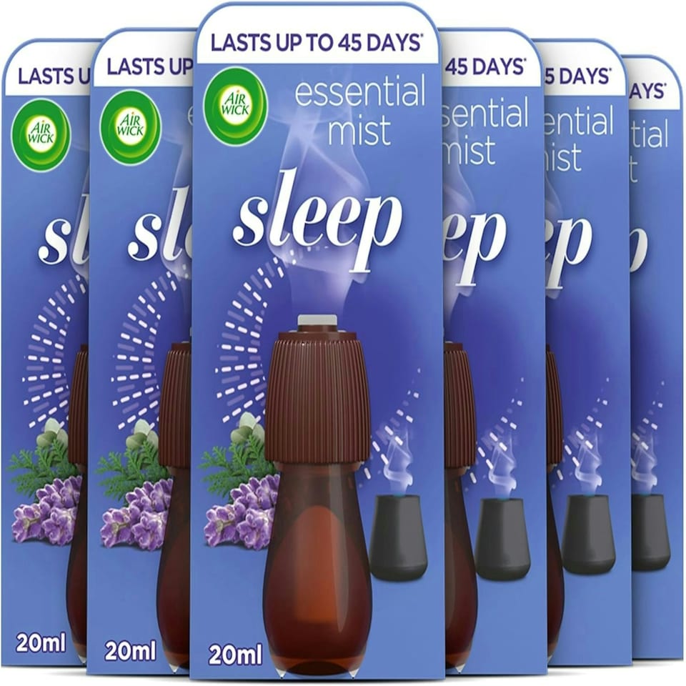 image 1 of Air Wick Essential Mist Refills, Sleep, Pack 6 x 20ml, Natural Essential Oils, Last up to 270 Days, Air freshener