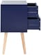 image 6 of Nyborg Single 2 Drawer Bedside | Blue | Nightshadow