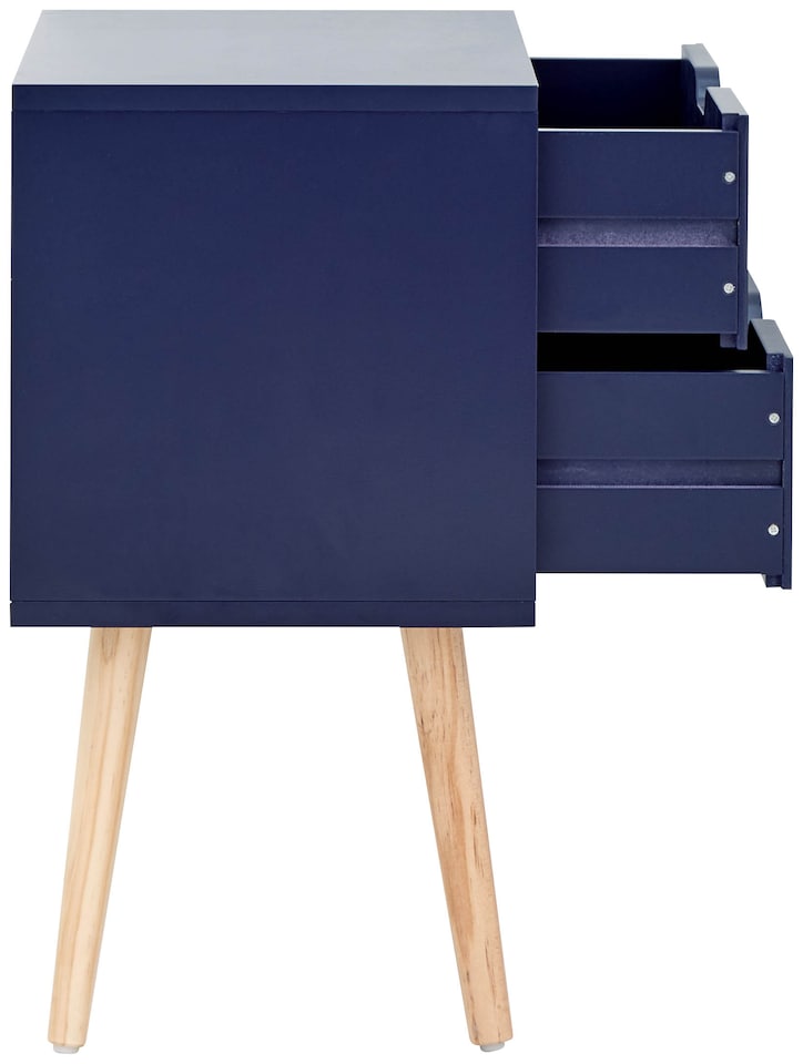 image 1 of Nyborg Single 2 Drawer Bedside | Blue | Nightshadow