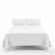 image 1 of Easy Care Flat Bed Sheet Polycotton Durable Low Maintenance Bedding | White | Single