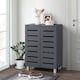 image 10 of Euston Modern 2 Door Shoe Storage Cabinet Brown