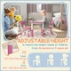 image 4 of AIYAPLAY 3 Pcs Height Adjustable Kids Table and Chair Set for Playroom Pink