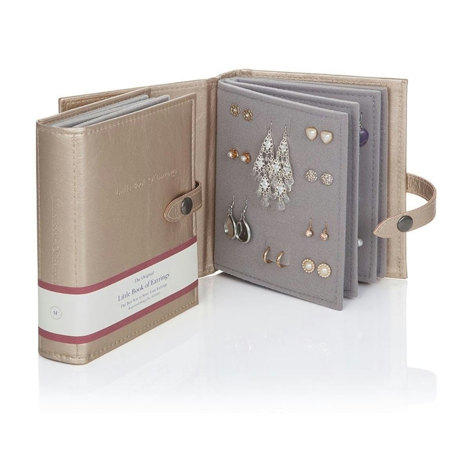 Little Book Of Earrings Large Gold Jewellery Storage Box