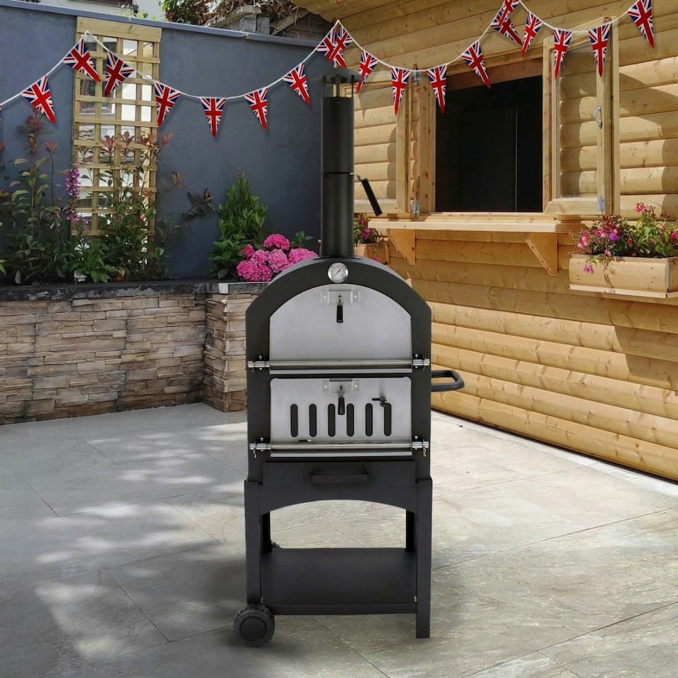 image 1 of Outdoor Pizza Oven, Peel & Union Jack Bunting