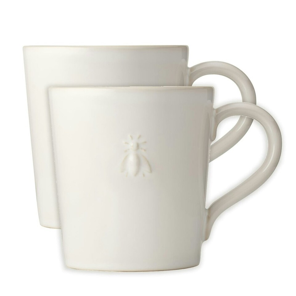 image 1 of Mug: 1 x 520ml La Rochere Bee Cream Mug, Ceramic | White | 2