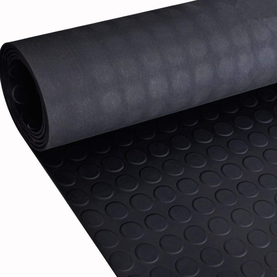 image 1 of Rubber Flooring Matting - 1.5m x 3m x 3mm - Coin - Workshop Garage Shed Van Non-Slip