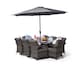 image 3 of Arizona Rectangular 8 Seater Rattan Patio Dining Set | Grey | Grey