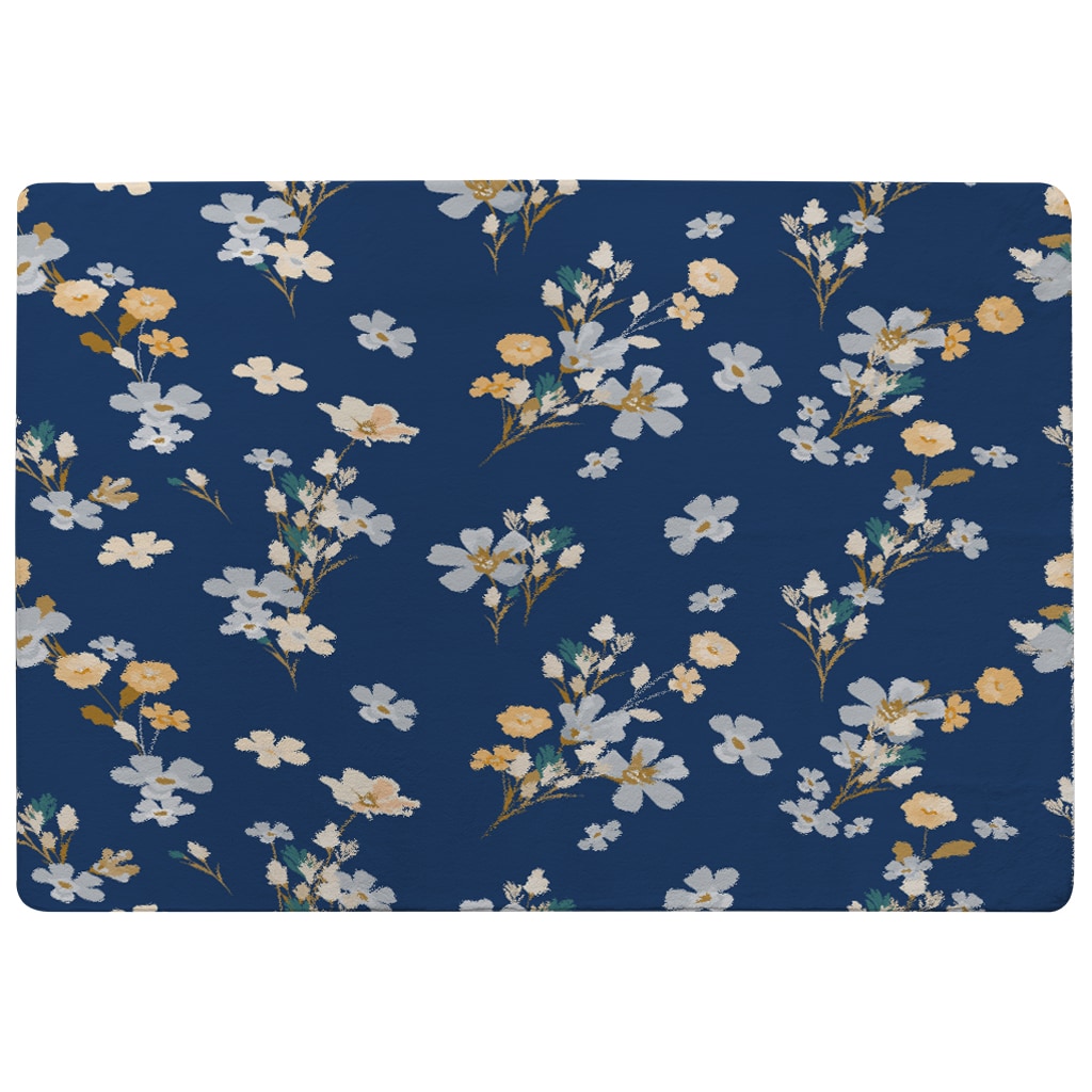 Blue & Yellow Bunches Rug | Multi - Tesco Groceries