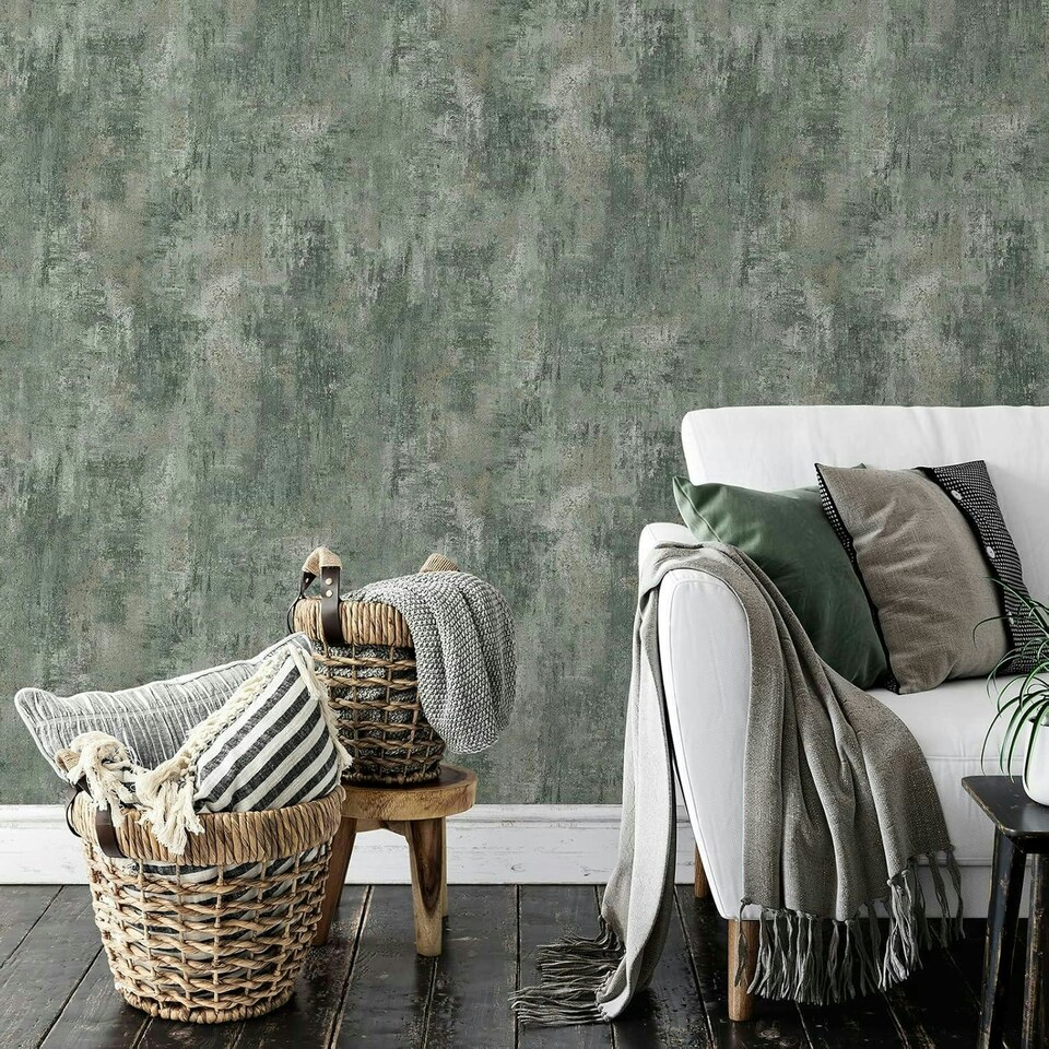 image 1 of Cove Texture Jade Wallpaper Green