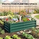 image 5 of Outsunny Raised Garden Bed Elevated Planter Box for Flowers Green