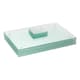 image 1 of Harbour Housewares Glass Dining Set - 12pc - Clear Rectangular Placemats & Coasters - 40 x 30cm Clear