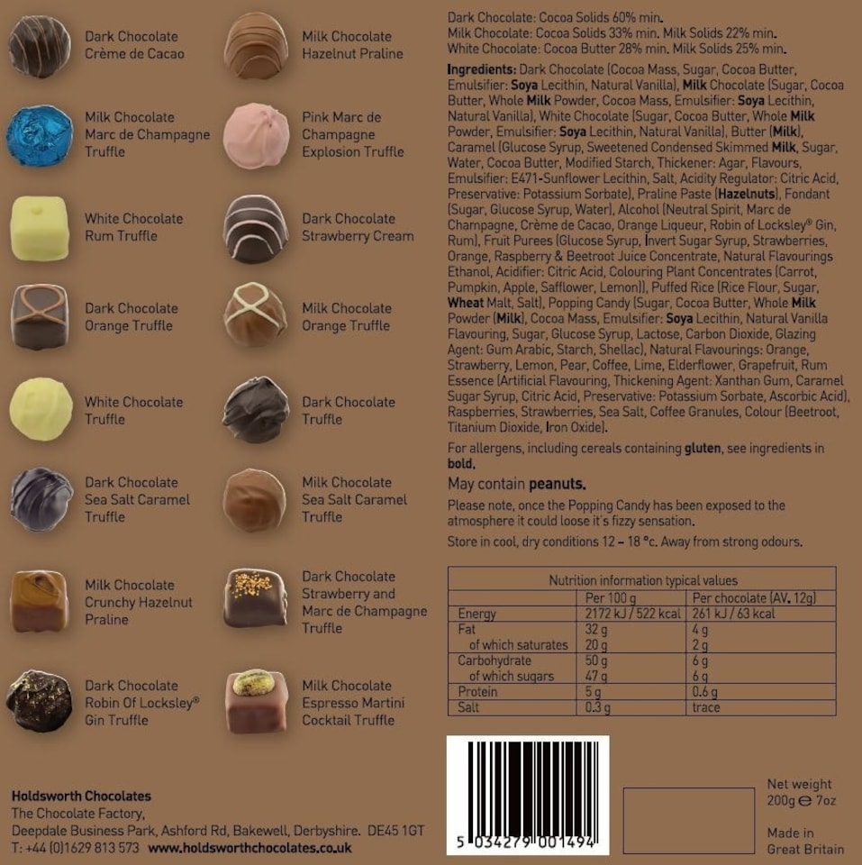 image 1 of Holdsworth Chocolates Theobroma Collection | 200g