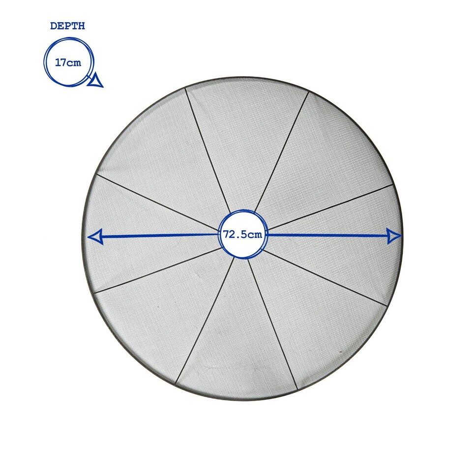 image 1 of Harbour Housewares Round Fire Pit Grill & Spark Guard Set - 72.5cm - Grey