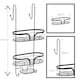 image 5 of Showerdrape Dante Black Freestanding Floor Caddy and 2 Tier Over Door Hook Shower Caddy | Black | Black | 1
