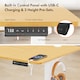 image 7 of Vonhaus Light Wood Maple Effect Electric Standing Desk 120x60cm