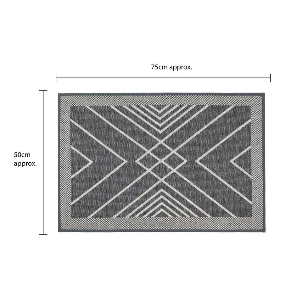 image 1 of JVL Expression Machine Washable Entrance Doormat and Runner Set - Stripe