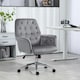 image 2 of Vinsetto Swivel Computer Chair with Arms, Modern Style Tufted, Dark Grey