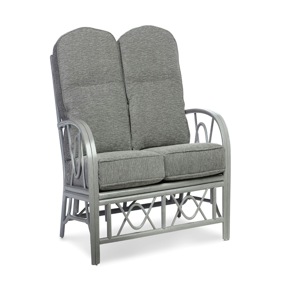 image 1 of Desser Bali Grey Rattan 2 Seater Sofa Set in Slate - Conservatory Sofa Suite
