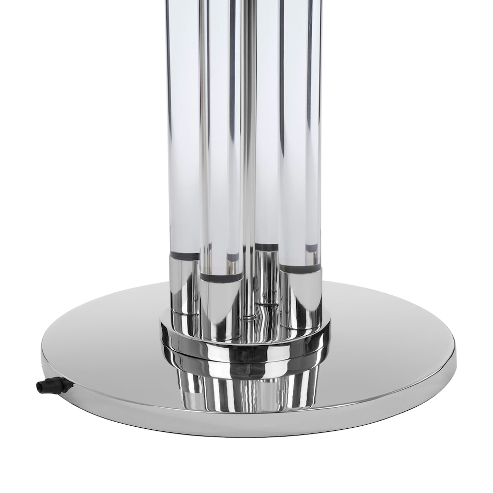 image 1 of Interiors by Premier Tall Acrylic And Tubular Base Floor Lamp Silver