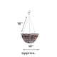 image 3 of Marco Paul Dark Brown Rattan Hanging Garden Basket 14" | Brown