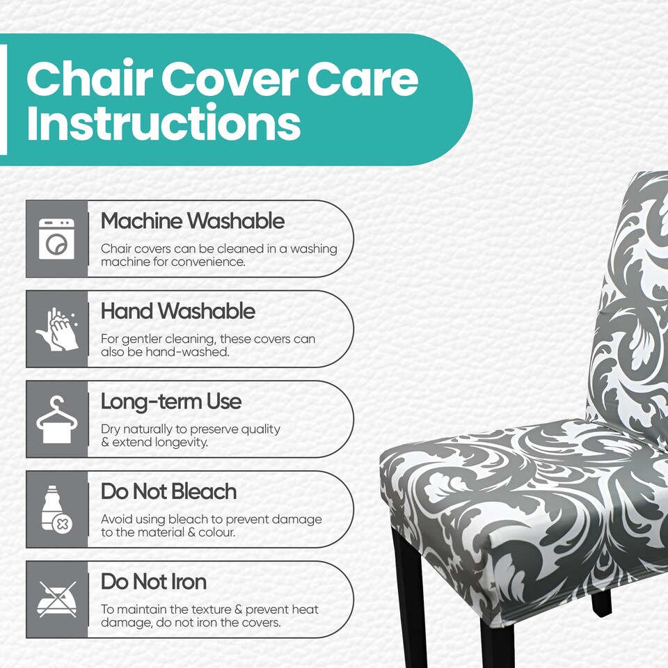 image 1 of High-Back Printed Chair Covers, Spandex Stretch Protective Slipcovers
