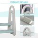 image 6 of HOMCOM Two-Step Stool for Kids Toddlers with Handle for Toilet Potty Training Blue